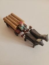 Antik Pferde mit Wagen ca.8 cm