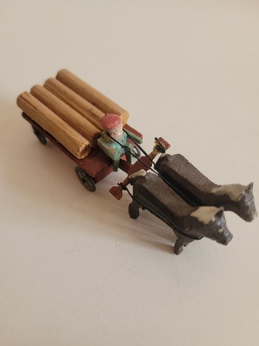 Antik pferde mit wagen cm - pferde,